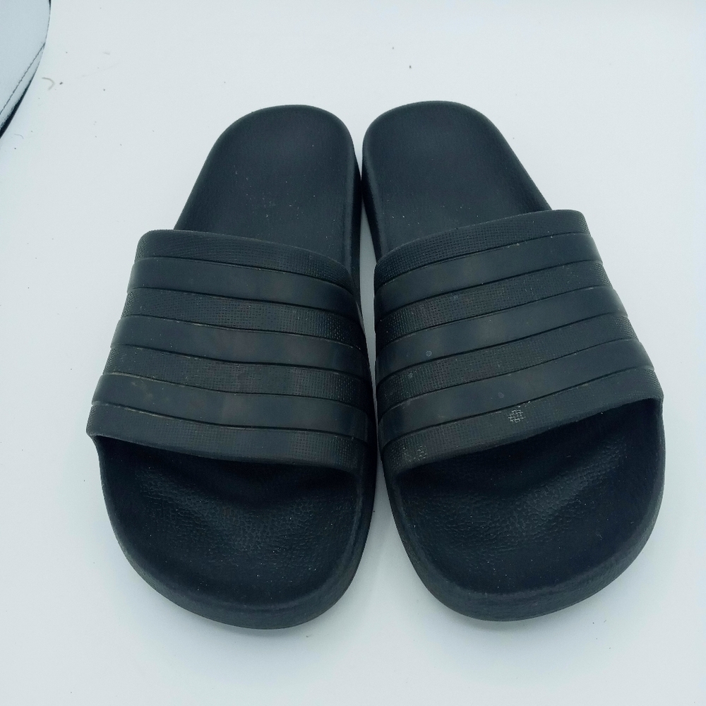 Adidas Adilette All Black Comfort Slides Size 10